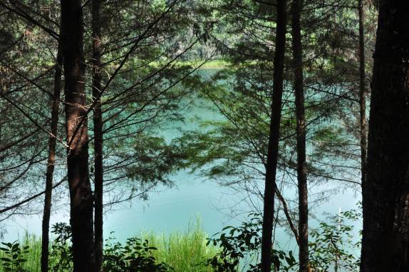 Laguna Agua Tinta, no parque Lagunas de Montebello, na região de Comitan, em Chiapas, no sul do México, fronteira com Guatemala
